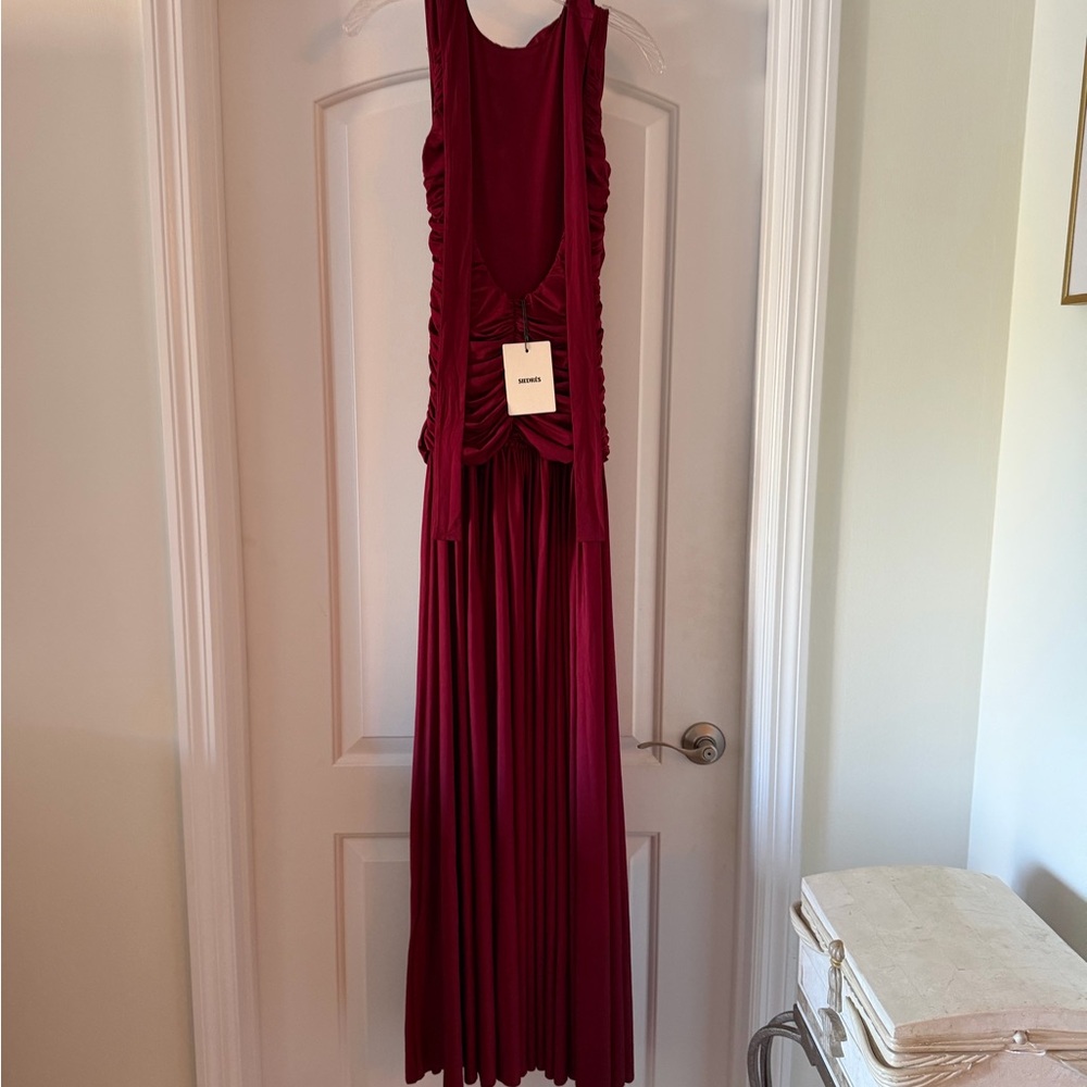 NWT SIEDRES Burgundy Maxi Dress - Picture 8 of 11